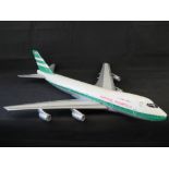 A large Scalecraft Models travel agent type Boeing 747 model aircraft in Cathay Pacific livery.