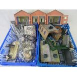 A quantity of 00-H0 gauge buildings including station, platform, footbridge, engine sheds etc.