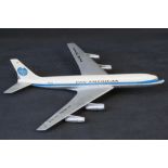 An unnamed travel agent style model of a Pan American Boeing plane 47cm in length.