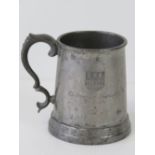 A Magdalen College, Oxford pewter tankard, inscribed to “Christopher Chataway 31.1.