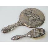 A HM silver ladies dressing mirror, Chester 1906 - James Deakin & Sons,