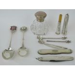 A quantity of HM silver and white metal items;