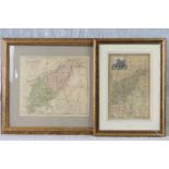 Maps. Northampton by Letts, Son & Co 34cm x 39 and Northamptonshire by Pigot. 37 x 24.