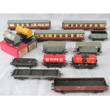 Two boxes Hornby Dublo rolling stock: "Shell Lubricating oil" and "ESSO Tank" wagons also two more