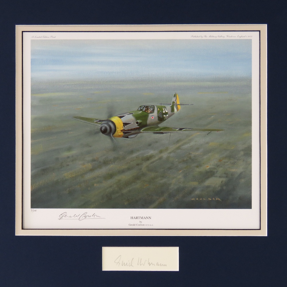 Artist Proof print; 'Hartman' by Gerald Coulson, No 7 of 100 and signed Erich Hartman under,