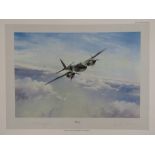 Print; 'Mosquito' by Robert Taylor, signed by the artist and Group Captain Leonard Cheshire,