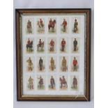 Twenty mounted military themed vintage cigarette cards as issued by Gallagher Ltd.