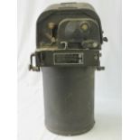 A WWII 24v night vision aerial camera, bearing label 'Property Air Forces US Army' upon,