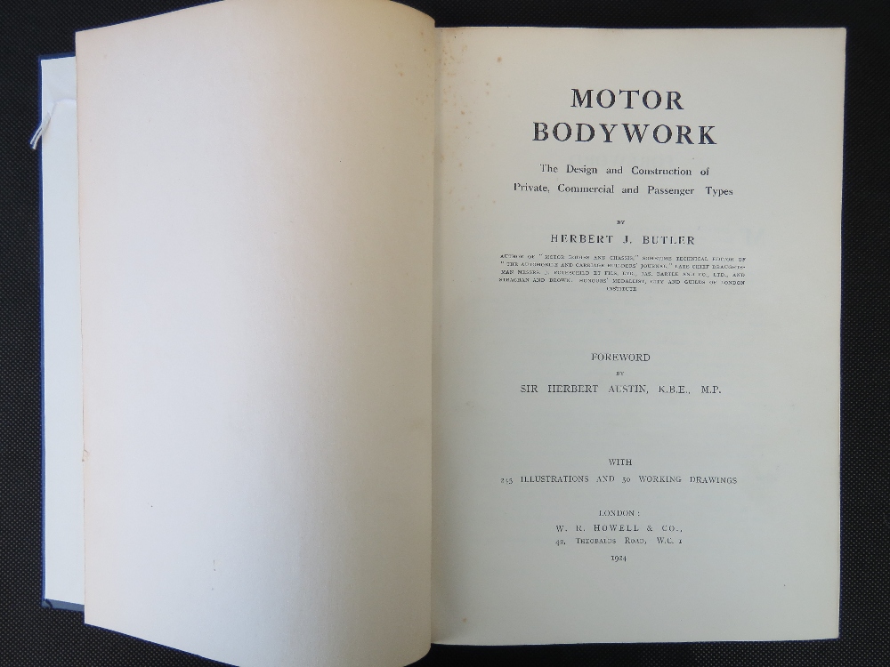 Book. Motor Bodywork. 'The Design & Cons