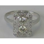 A superb 18ct white gold Art Deco style