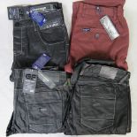 Four pairs of mens jeans, size 36R; thre