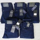 Five pairs of mens jeans, size 30R; all