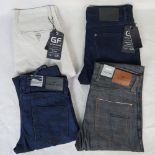 Four pairs of mens jeans, size 30R; two