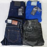 Four pairs of mens jeans, size 32R; thre