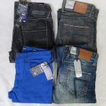 Four pairs of mens jeans, size W32 L33;