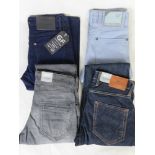 Four pairs of mens jeans, size W30 L33;