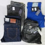 Four pairs of mens jeans, size 32R; thre