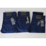 Three pairs of mens jeans, size 34S; all