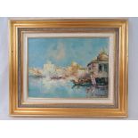 An early 20th century impressionistic Venetian scene, indistinctly signed lower right,