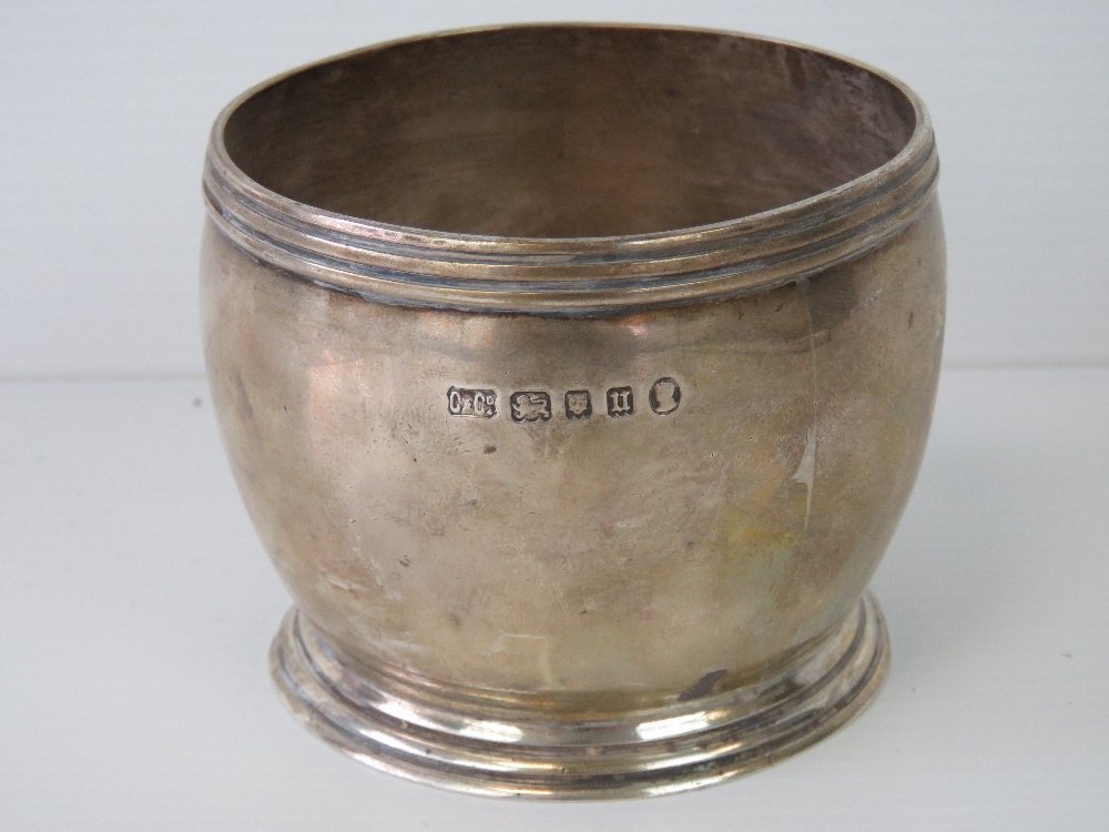 A HM silver sugar bowl, London 1935, with stags head crest ' Nitor In Adversis',