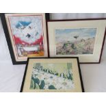 Two Limited edition print cartoons by "Loon" Alexander Killeeny together with an HM Bateman print