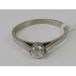 A diamond solitaire ring, diamond approx 0.