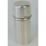 An unusual HM silver propelling soap canister, full stick of hard soap within, push base,