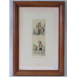 Two hand coloured prints of Parisian street scenes entitled "Paris, chez Royveyre,