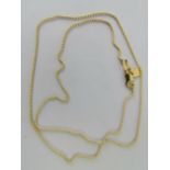 An 18ct gold beaded chain, 42cm in length, hallmarked 750, 2.