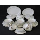 A quantity of Royal Doulton Berskshire pattern dinnerware comprising tureens, serving platters,