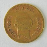 A 22ct gold 1800 George III third guinea, 2.