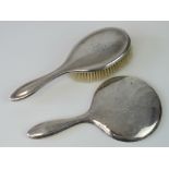 A HM silver ladies dressing table mirror and brush set, Birmingham 1919 & 21 - Broadway and Co,