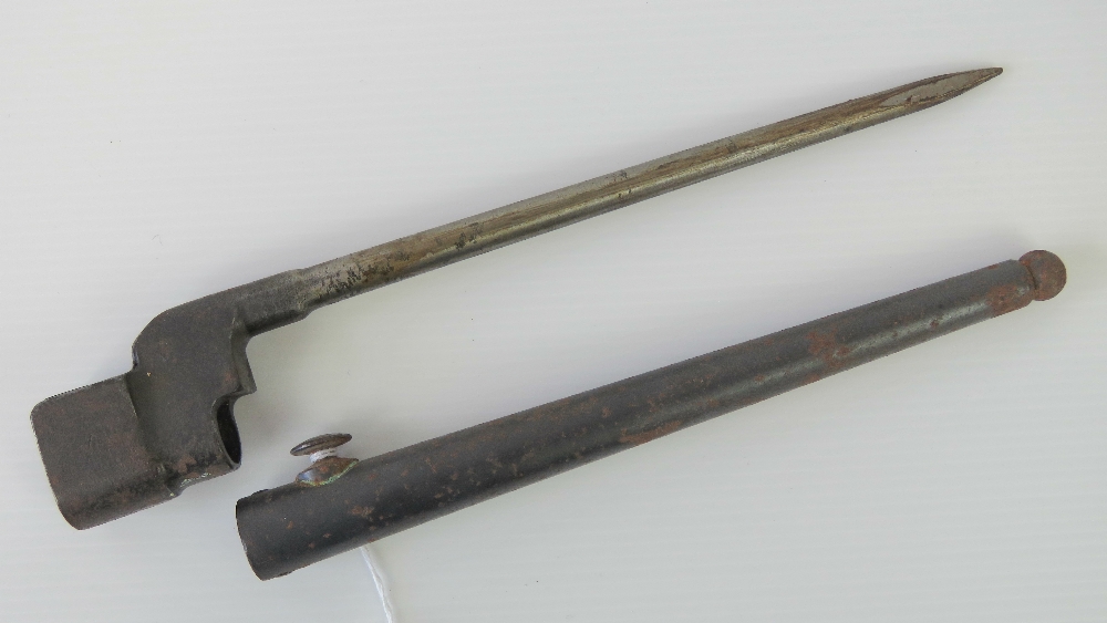 A .303 Lee Enfield spike bayonet and sca - Image 2 of 2