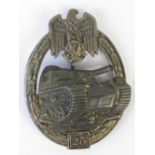 A WWII German 25 Panzer Assault badge.