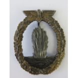 A WWII German Minesweepers badge; stampe