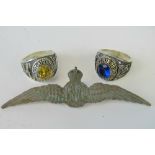 A WWI British Regal Flying Corps badge a