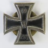 A WWI German 1st Class Iron Cross, screw