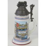 A modern German Bavarian stein inscribed