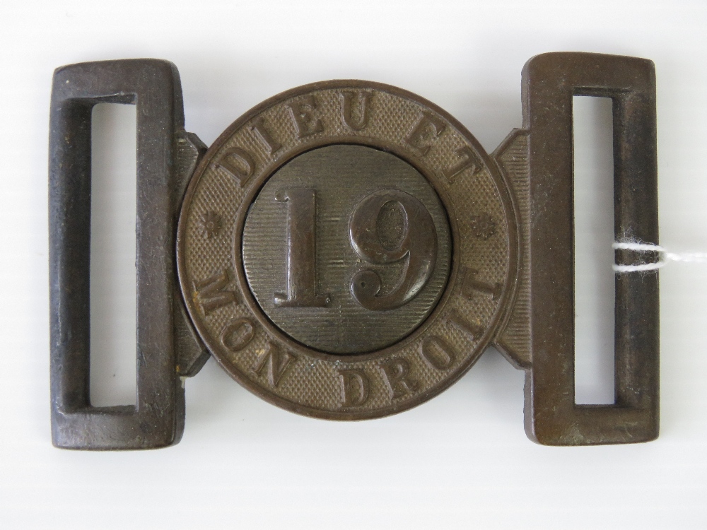 A Victorian brass regimental clasp belt