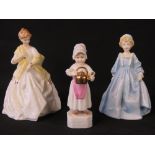 Two Royal Worcester lady figurines model