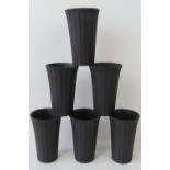 Six Wedgwood black basalt 'Night and Day