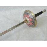 A late 20th century fencing foil; blade