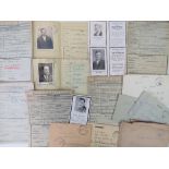 A collection of WWII German documents in