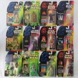 Twelve Star Wars action figures by Hasbro and Kenner from the 1990s including Hans Solo;