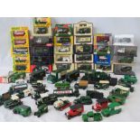 A collection of over 40 die-cast metal model Castrol Oil commercial vehicles, by LLedo,