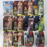 Twelve Star Wars action figures by Hasbro and Kenner from the 1990s including Luke Skywalker Hoth