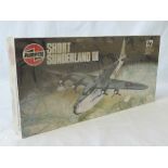 A retro Airfix 1:72 scale model of a Short Sunderland III, in its original and unopened box.