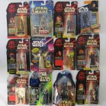 Twelve Star Wars action figures by Hasbro and Kenner,