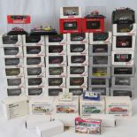 Over 40 miniature model cars all with original packaging; mainly made by Herpa.