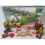 A collection of various toys and games including: two sets of Airfix 1:32 scale Military Series